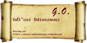 Gácsi Odisszeusz névjegykártya